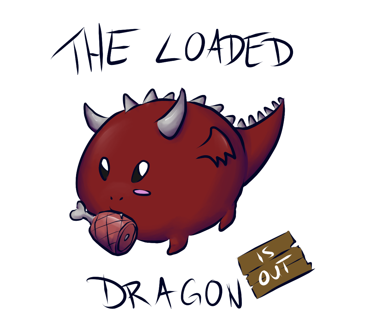 A rotund red dragon with meat on the bone